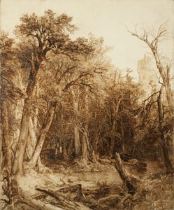 Alkumetsä, 1854 (öljy pohjustetulle kankaalle)